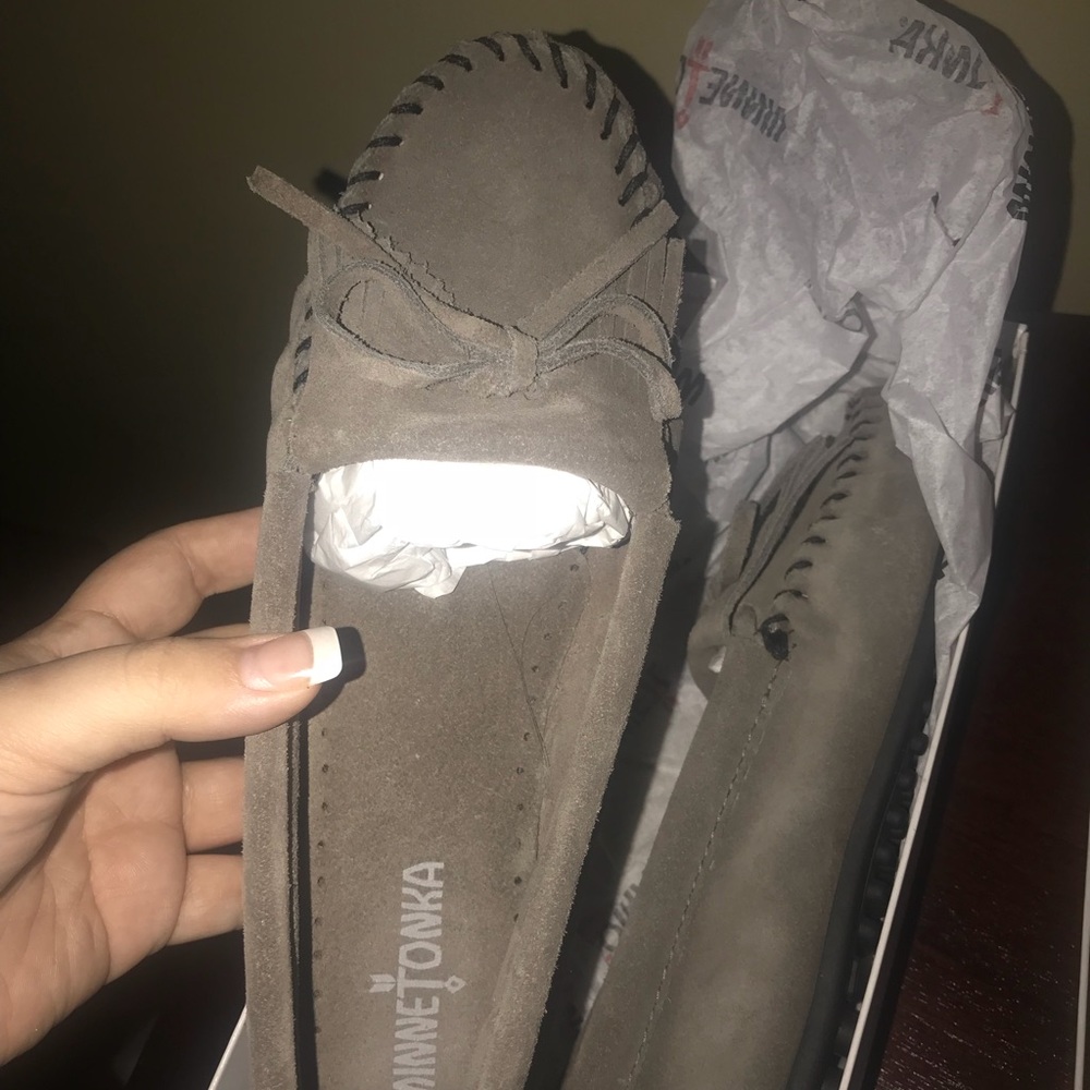 Minnetonka Moccasins Gray